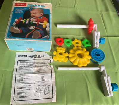 VINTAGE 1983 Playskool ATTACH & GO stroller toy Play Center Activity Baby Infant