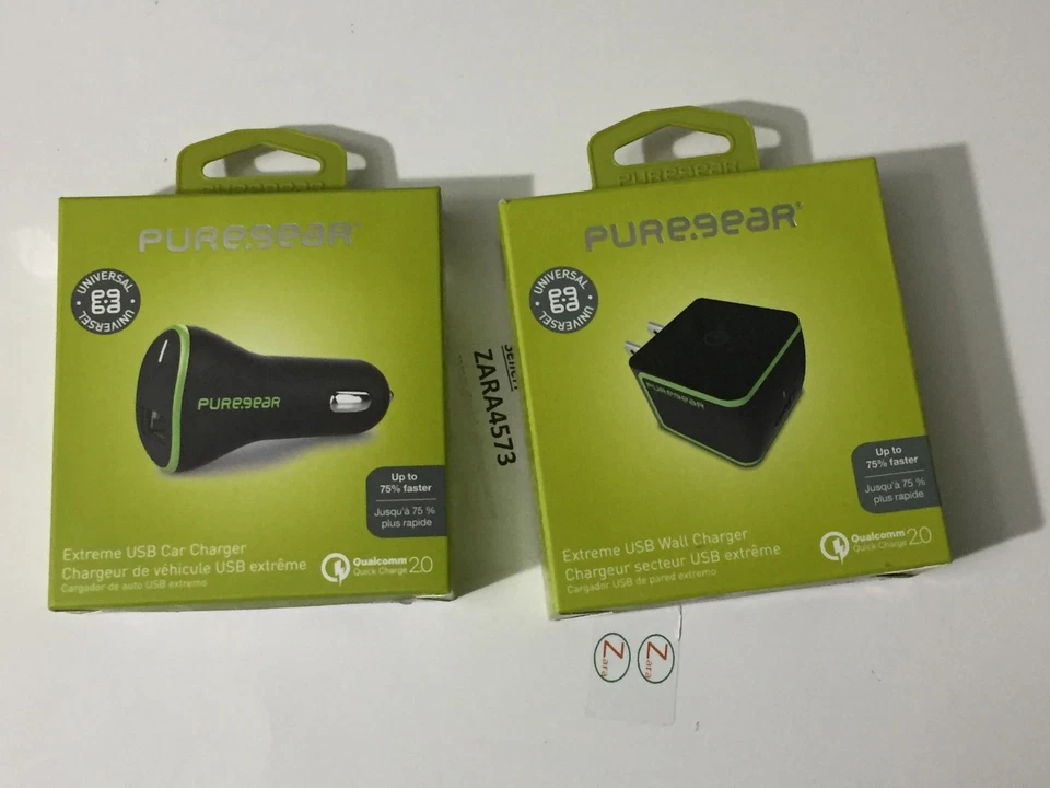 PureGear DUAL USB Chargers 12W - Wall or Car - Qualcomm Quick Charge 2.0 - Image 2 of 4