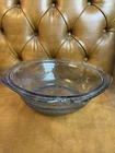 Vintage Imperial Federal Madrid Light Blue Square Rimmed Large Glass Bowl