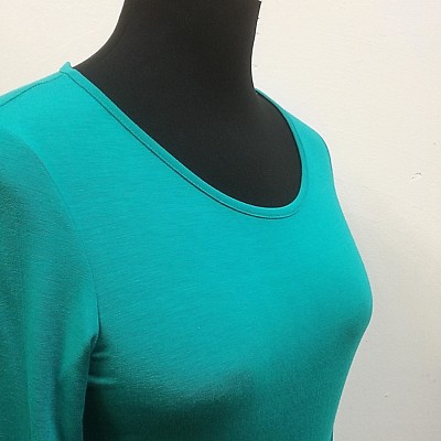 Shirt-Damen, Unique DREAM Mode, Gr. 40-46, Rundhals, 3/4 Arm, Viskose-Stretch