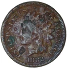 1882 INDIAN HEAD PENNY XF Detail Better Date US Bronze Small Cent Type Coin JR10