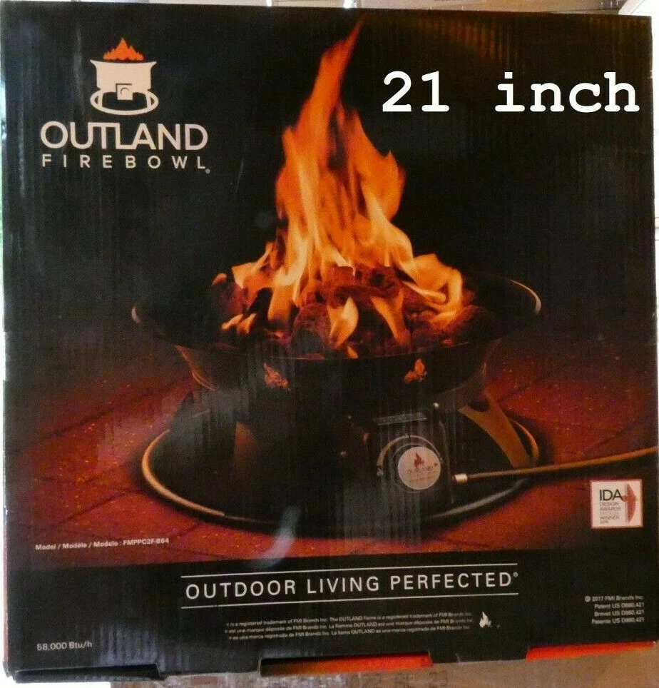 Outland Firebowl 21u0026#034; Portable Propane 58,000 BTU Pit + Cover u0026amp;  Carry Kit ✓✓✓✓✓✓✓ 873975008643 | eBay