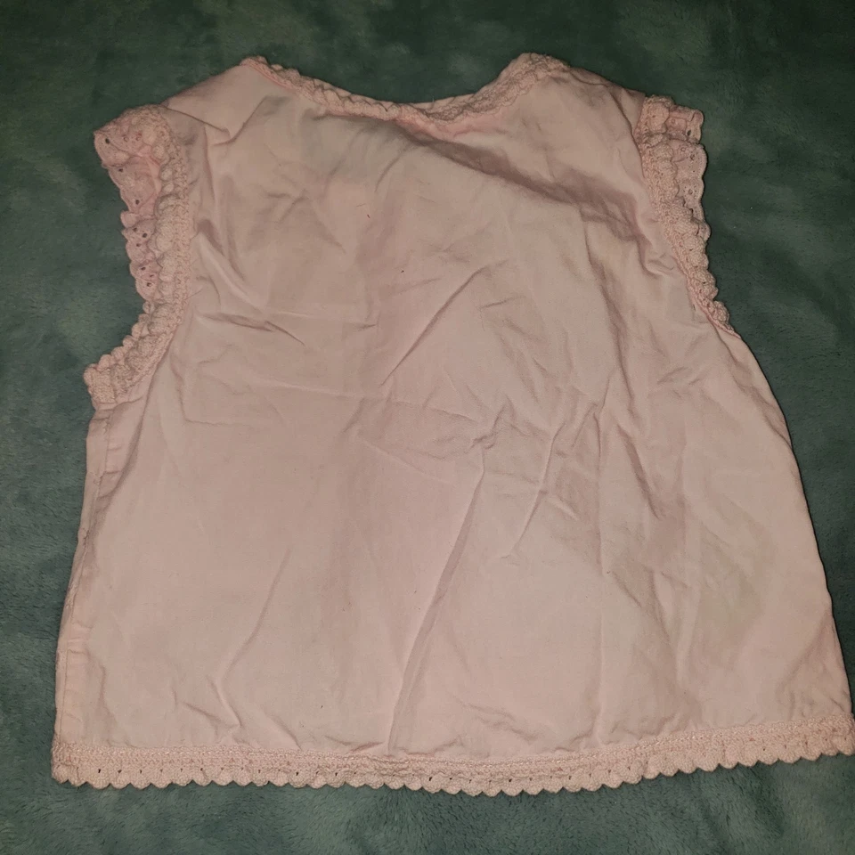 Vintage Kids Headquarters Girls Shirt 4T Button Down Sleeveless Butterfly Flower - Image 4 of 4