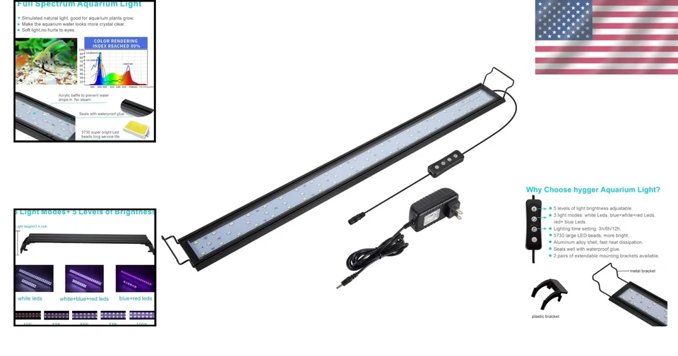 20W Full Spectrum Aquarium Light - White Blue Red LEDs - Image 2 of 4