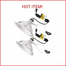 Simple Deluxe HIWKLTCLAMPLIGHTMX2 2-Pack Clamp Lamp Light with 8.5 Inch Aluminum