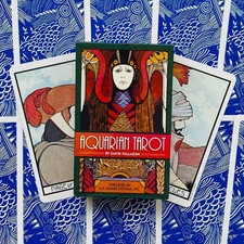 Image of Aquarian Tarot Deck of Cards IN Metal Box By David Palladini US Games