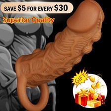 Big Men Male Cock Girth Enlarger Enhancer Penis Extension Extender Sheath-Sleeve