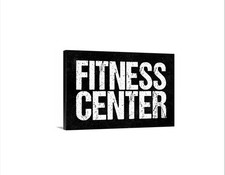 Fitness Center Sign  Gym Wall Decor  Workout Room Sign  Home Gym Wall