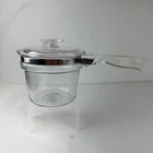 Vintage Pyrex Flameware Double Boiler (Insert and Lid Only) 6283-U 1-1/2 Qt