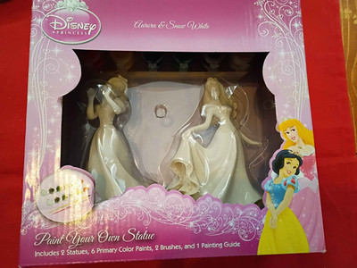 Disney Princess Paint Your Own Statue -  Snow white and Aurora