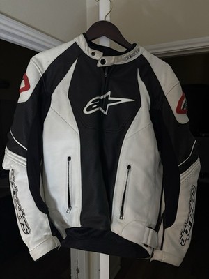 Alpinestars Men's Leather Motorcycle Jacket Size 44 L/Xl