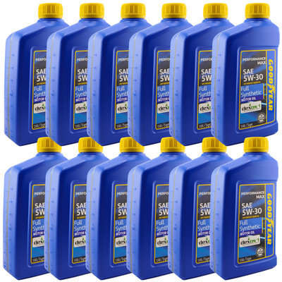 Goodyear Full Synthetic SAE 5W-30 Motor Oil, dexos1 Gen 3, 1 Qt. - Case of 12