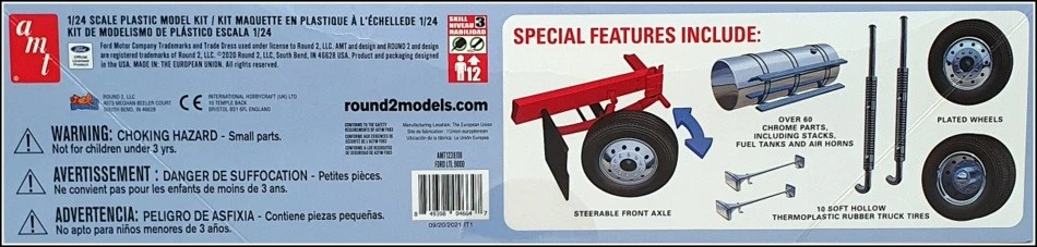 AMT 1/24 Scale Unbuilt Kit AMT1238/08 - Ford LTL 9000 Tractor Truck - Image 4 of 4