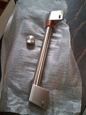 GE Profile Cafe Microwave Handle and Knob Brushed Stainless Steel  