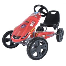 Hauck Speedster Pedal Go Kart w/ Bucket Seat for Ages 4-8, Fire Rescue Open Box 