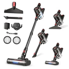 Cordless Vacuum Cleaner, 450W/40Kpa Stick Vacuum with Powerful Suction, 27in