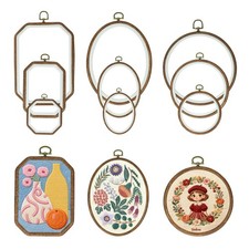 9 Pcs Large Embroidery Hoop Frame, Embroidery Frames for Display, Imitated Wo...