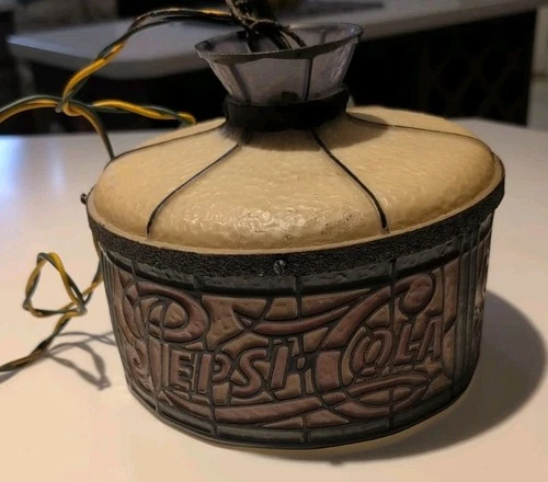 Vintage Pepsi Cola Tiffany Style Hanging Lamp Shade Ceiling Plastic