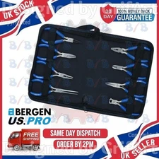 USPRO 8PC MINI PLIERS SET SIDE CUTTER SNIPS CIRCLIP BENT NOSE COMBINATION NEEDLE