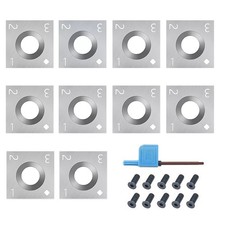 10Pcs Wood Carbide Inserts Cutters for Wood Lathe Turning Tool 14x14x2mm-30°