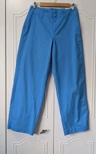 a new- day Women's blue High-Rise wide leg Ankle Chino Pants Size 6 NWT