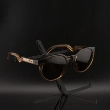 Oakley HSTN Sunglasses  Clear Brown/Gold Frame Brown Lens HSB