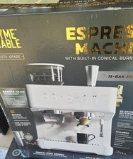 Thyme & Table Barista-Grade (TT1579R) - Espresso Coffee Machine/Maker-Sand White