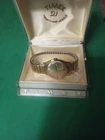 Vintage Timex 21j Stainless Back, Date. Runs. Box & Papers 39mm X 34mm
