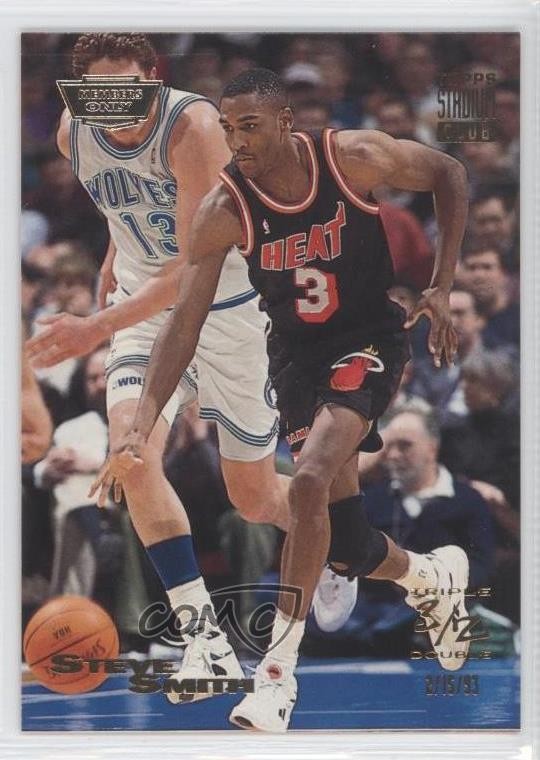 1993-94 Topps Stadium Club Triple Double Members Only Steve Smith #3 0q3