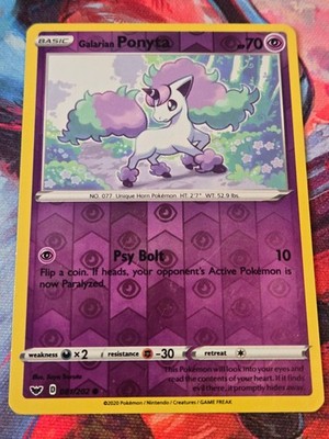 Galarian Ponyta Reverse Holo - 081/202 - SWSH01: Sword & Shield Base Set - Commo
