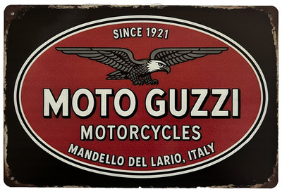 Moto Guzzi Motorcycle Tin Sign (Travel Special Palace Adventure GT TT) W98