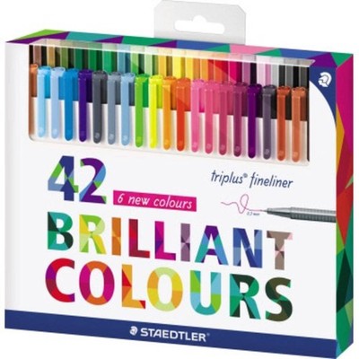 triplus 334 C42 Fineliner, dreikant, Set mit 42 brillanten Farben, Promotion ...