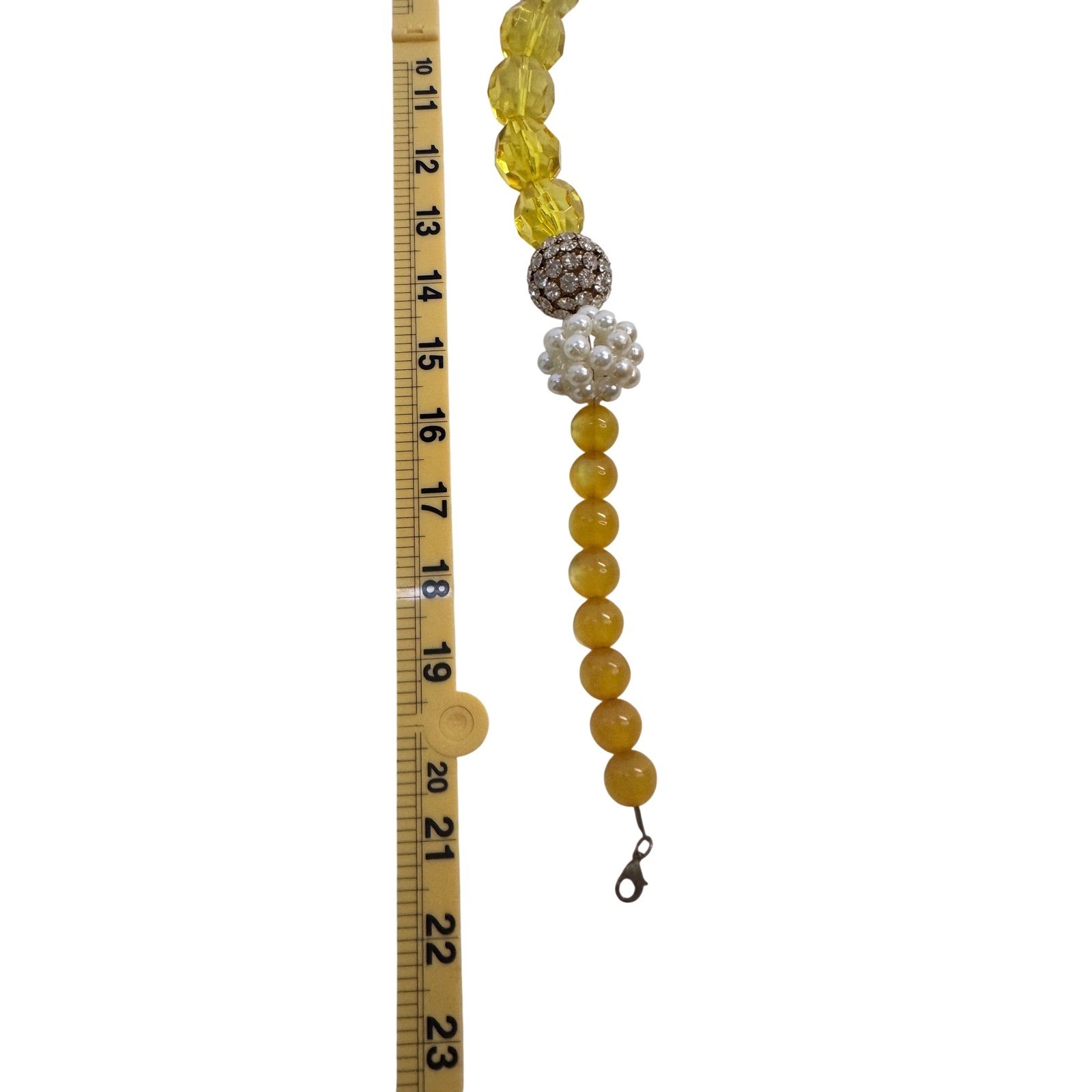 C1946 Statement Necklace Chunky Yellow White Gold… - image 5