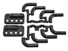 RPM Black Zoomies Mock Exhaust Headers For 1/18 1/10 RC Car Bodies