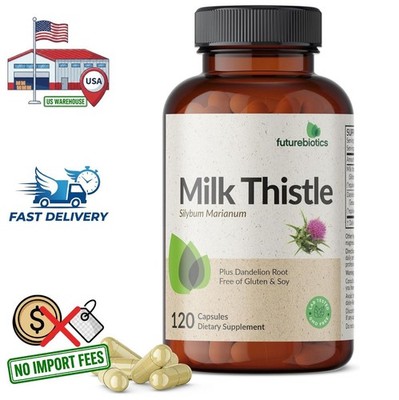 Milk Thistle Seed Silymarin Marianum & Dandelion Root Extract, 120 Capsules