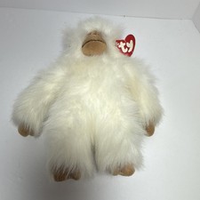 Ty Tango Classic Plush White Monkey with Brown Accents