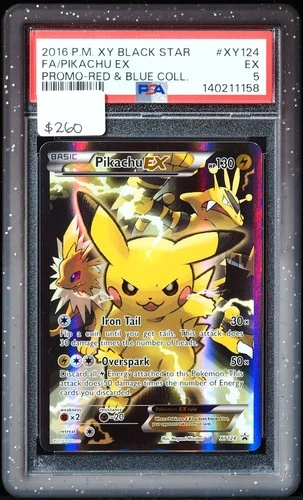 Pikachu EX #XY124 XY Black Star PSA 5 Pokemon Card