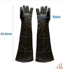 Waterproof Animal Handling Gloves, Anti-Scratch/Bite Protective Long Gloves