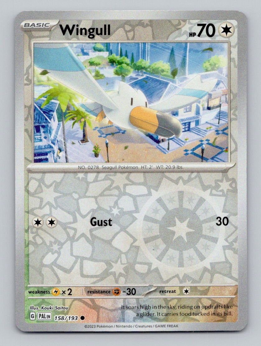 Wingull 158/193 Common Paldea Evolved Pokemon Reverse Holo Near Mint