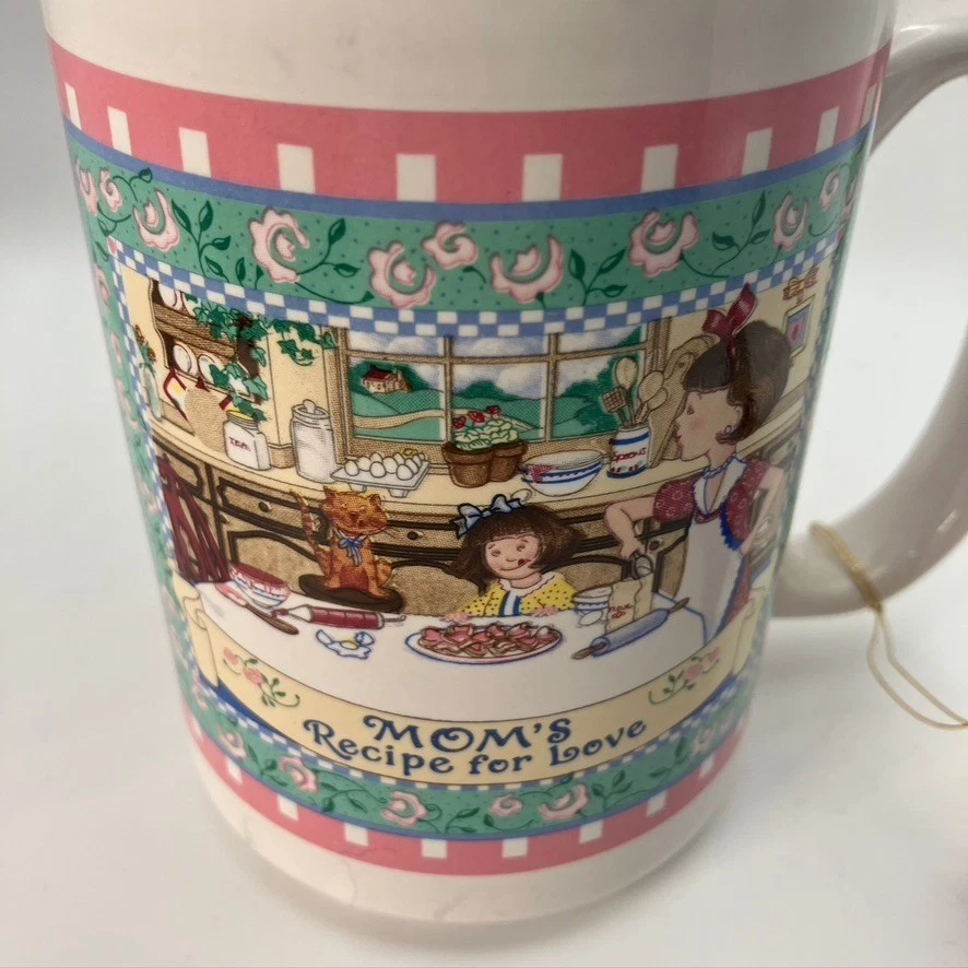 Taza Gibson Día de la Madre Receta de Mamá para Amor Taza de Café 1995 De Colección Foto 4 de 4