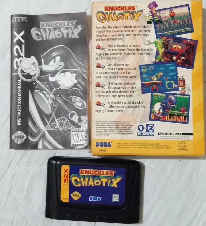 Sega Genesis 32x Knuckles Chaotix, Punisher, & Castlevania Lot Of 3 Complete VG  - Image 3 of 4