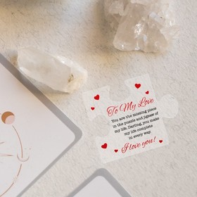 Romantic Puzzle-shaped Plaque Happy Valentine's Day Table Centerpiece