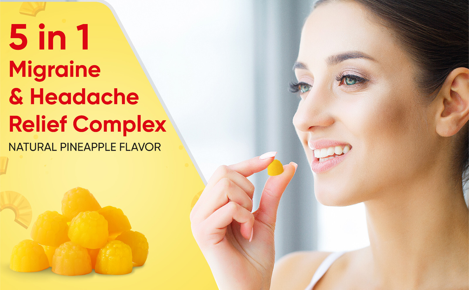 MigraRelief Vitamin B2 400mg Gummies Riboflavin 400mg Migraine