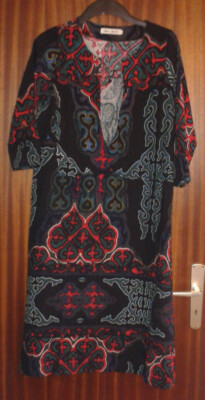 Tunika Kleid Kurti Gr M Indien folk Baumwolle gewebt ethno muster boho hippie