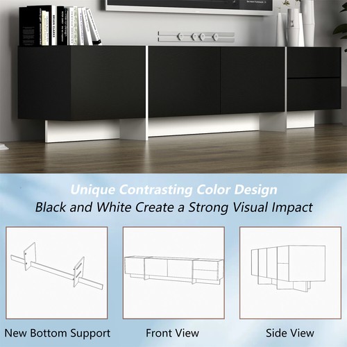 LED TV Stand Entertainment Center TV Media Console Table for TVs up to 75in - Picture 5 of 8