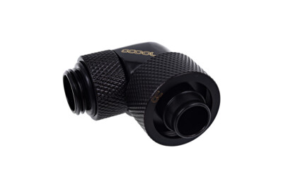 Alphacool Eiszapfen 16/10mm Anschraubtülle 90° drehbar G1/4 - Deep Black
