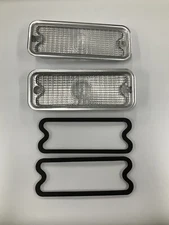 GM 73 74 75 76 77 78 79 80 GMC CHEVROLET TRUCK C10 PARK LIGHT LENS PAIR CLEAR