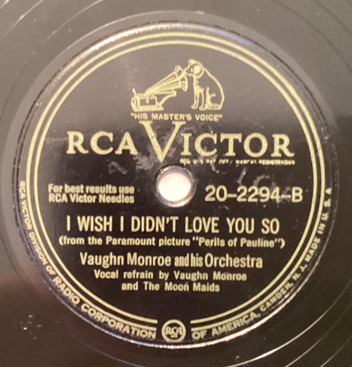 Vaughn Monroe Or – 78 rpm RCA Vic 20-2294: Tallahassee/I