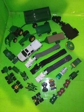 JOHN DEERE Ertl Lot of 31 Diecast Plastic tractors Accessories Farm Equipment