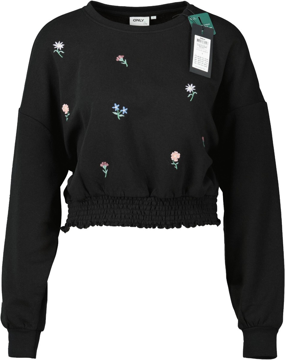 Sweatshirt Damen Only Pullover Blumen NEU! ONLY Damen Sweatshirt